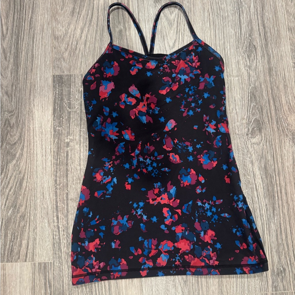 lululemon athletica Black Floral Camisole
